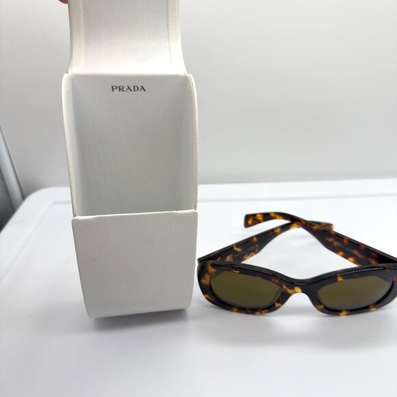 Prada Sunglasses SPR A1 3RD VAU-01T Honey Brown Tortoise Chunky Oval ** READ** - Picture 3 of 13